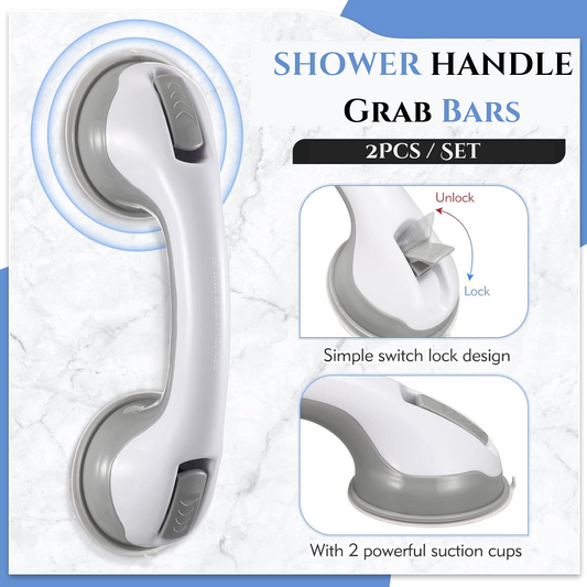 2 Pcs Shower Handle Grab Bars