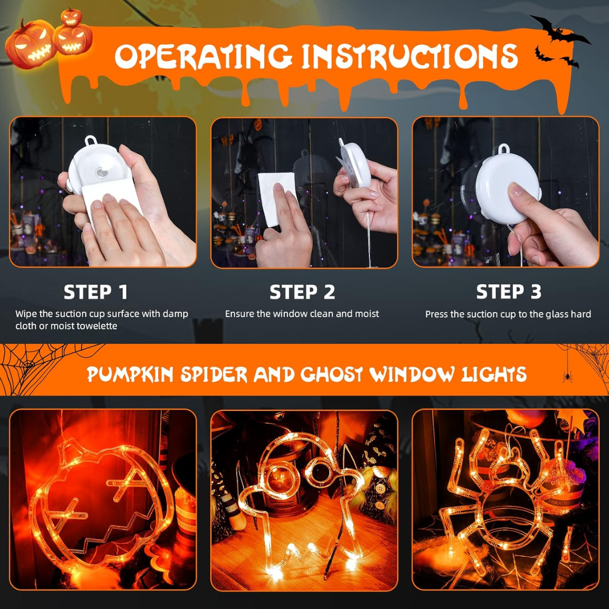 7 Pcs Halloween LED Lights