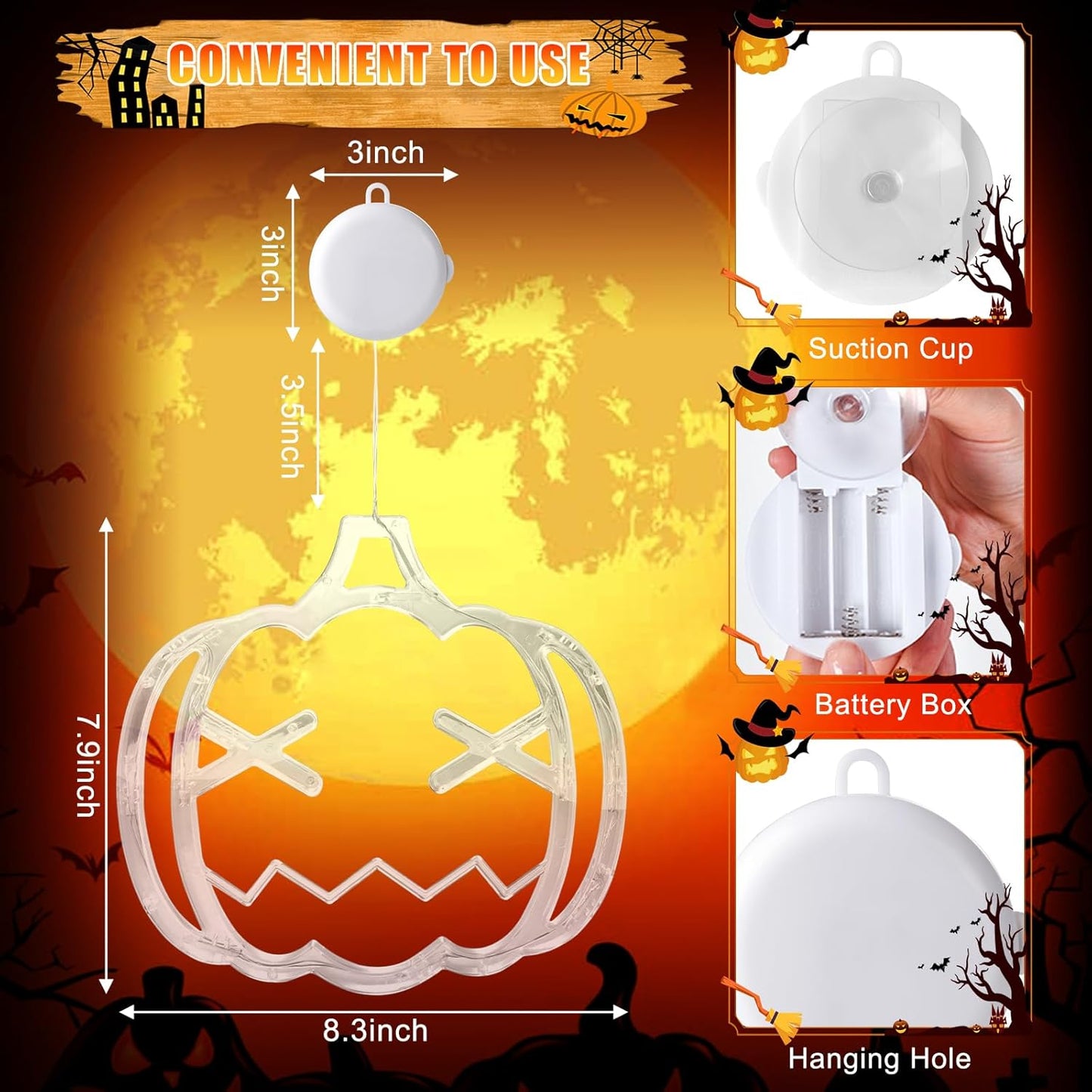 7 Pcs Halloween LED Lights